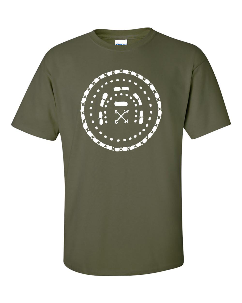 Stonehenge Birds Eye View Megalithic Illustration T-shirt S