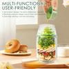 Salad Pod Container Mason Jar Side Open Leakproof Breakfast Fruit Storage Box