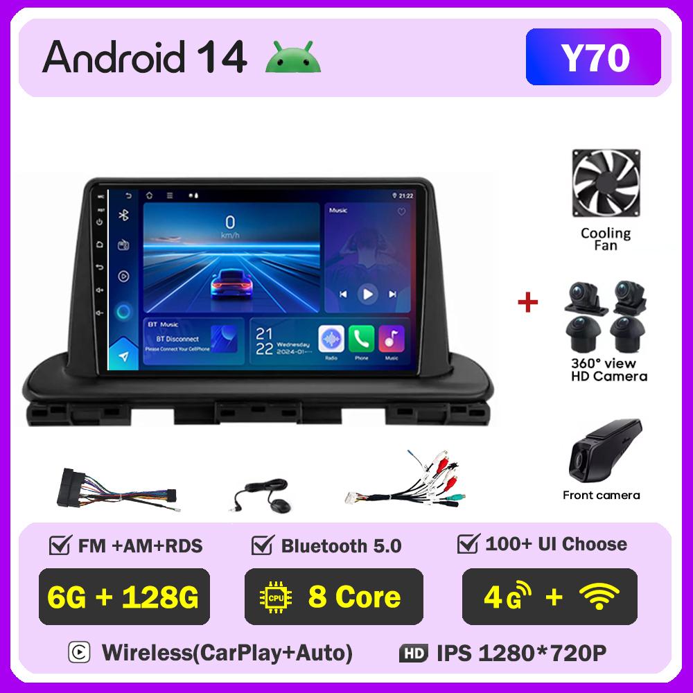 For Kia Cerato 4 IV Forte 2018 2019 2020 2021 Car Radio Player Car Carplay Screen Autoradio Mirror Link Car Intelligent Systems