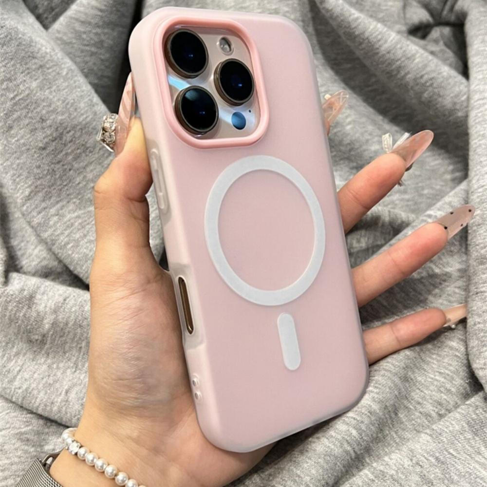 Luxury Candy Matte for Magsafe Case for iPhone 17 Air 16 15 14 13 12 Pro Max 11 16Plus 16E 17Pro Magnetic Clear 2 IN 1 Cover