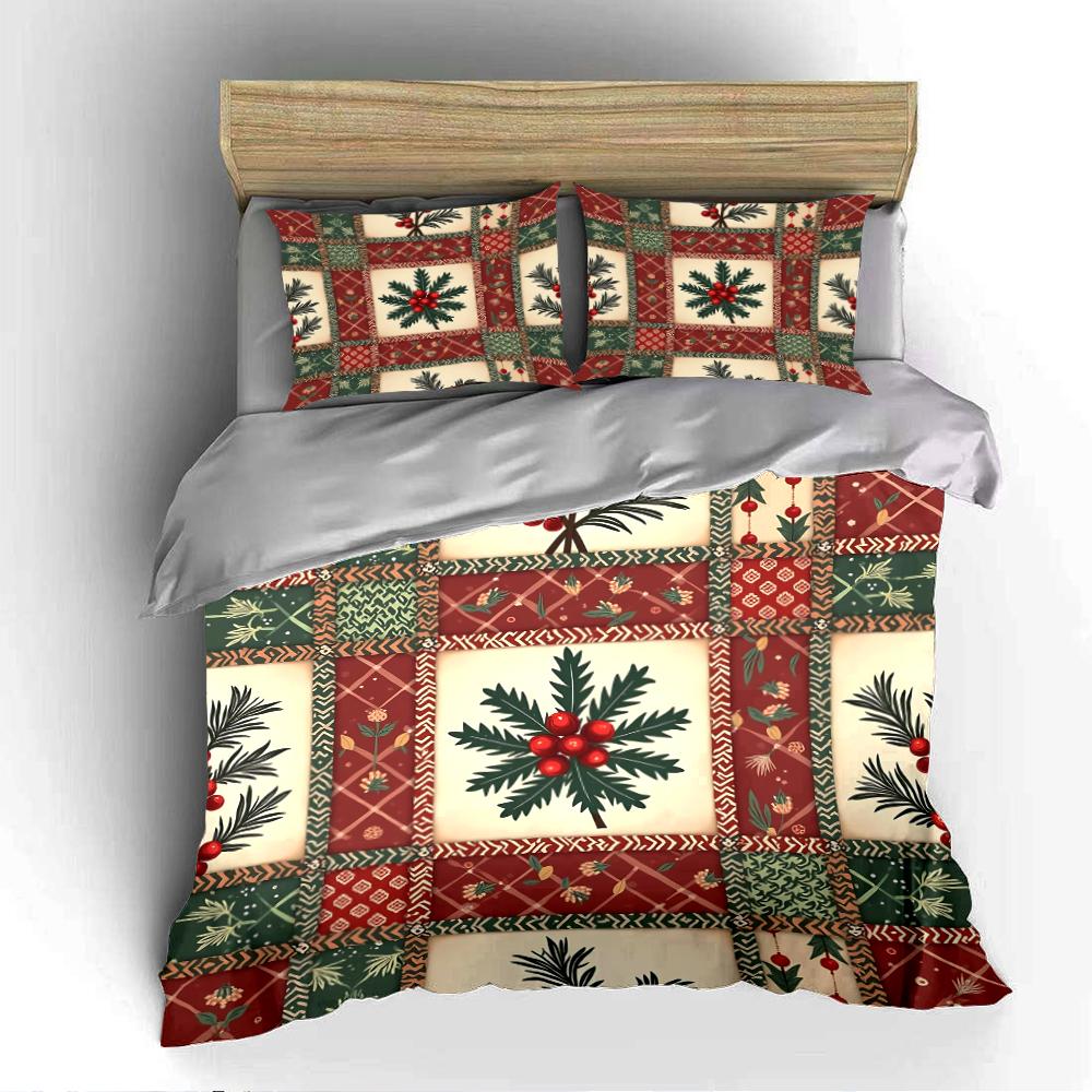 Christmas Gifts and Ornaments Design Bedding set (1 duvet cover, 2 pillowcases, duvet not included)