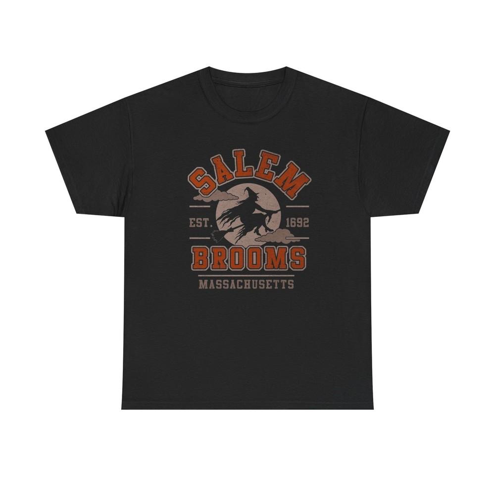 Salem Brooms Spooky Halloween T Shirt Unisex Heavy Cotton Tee Unisex T-Shirt S