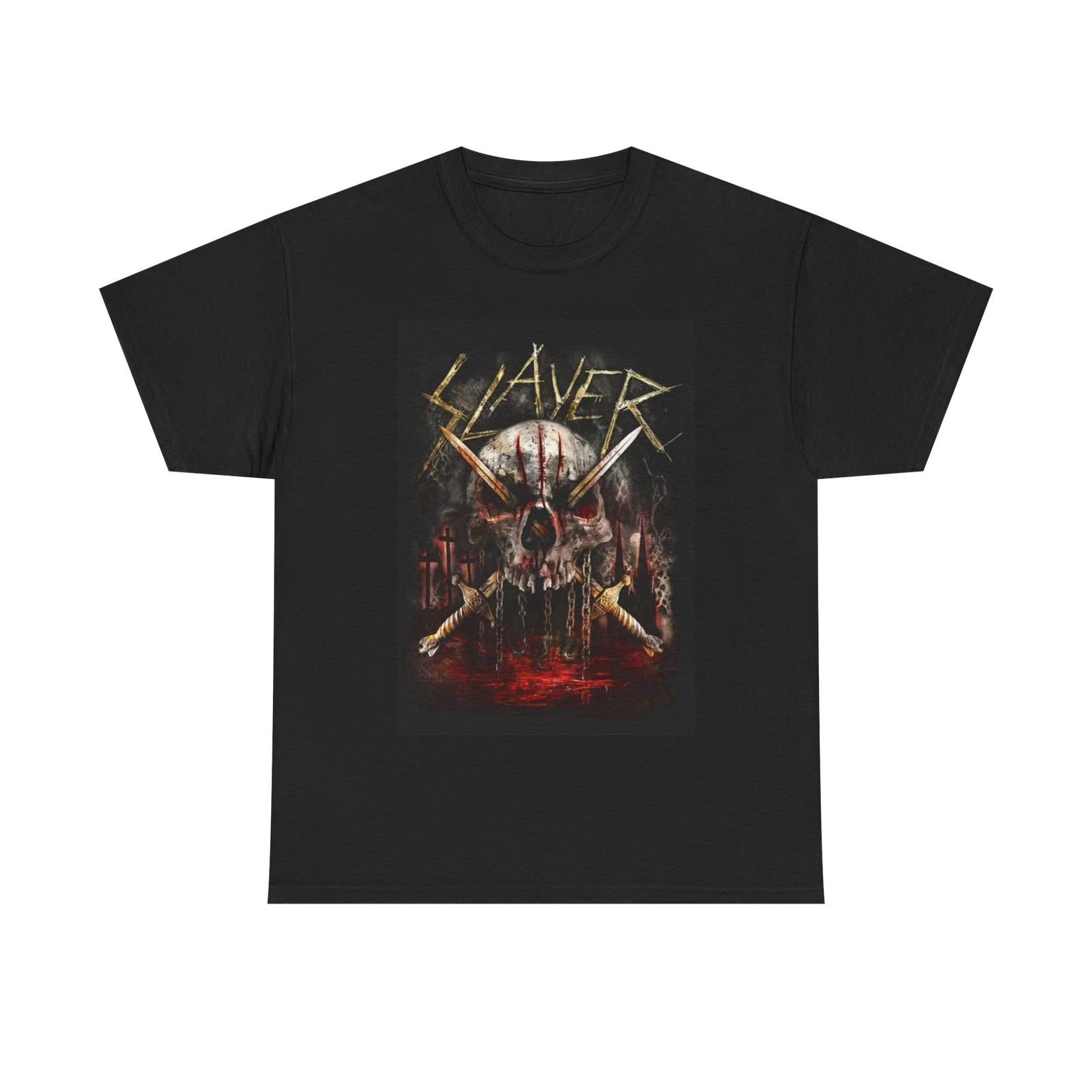 Slayer T-shirt graphic metal rock vintage rock nation Unisex Heavy Cotton Tee XXXL