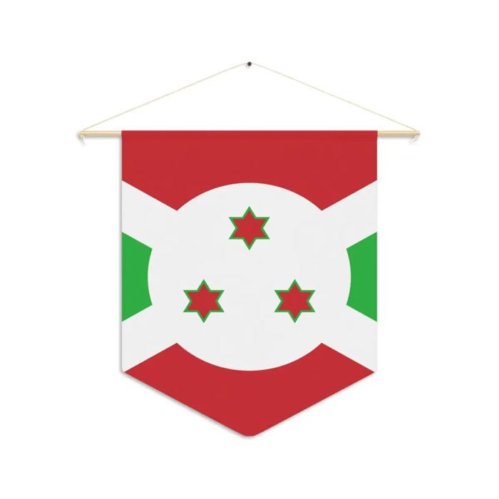 Drapeau - Burundi - 30 x 45 cm - Polyester - Impression recto/verso - Accessoires inclus