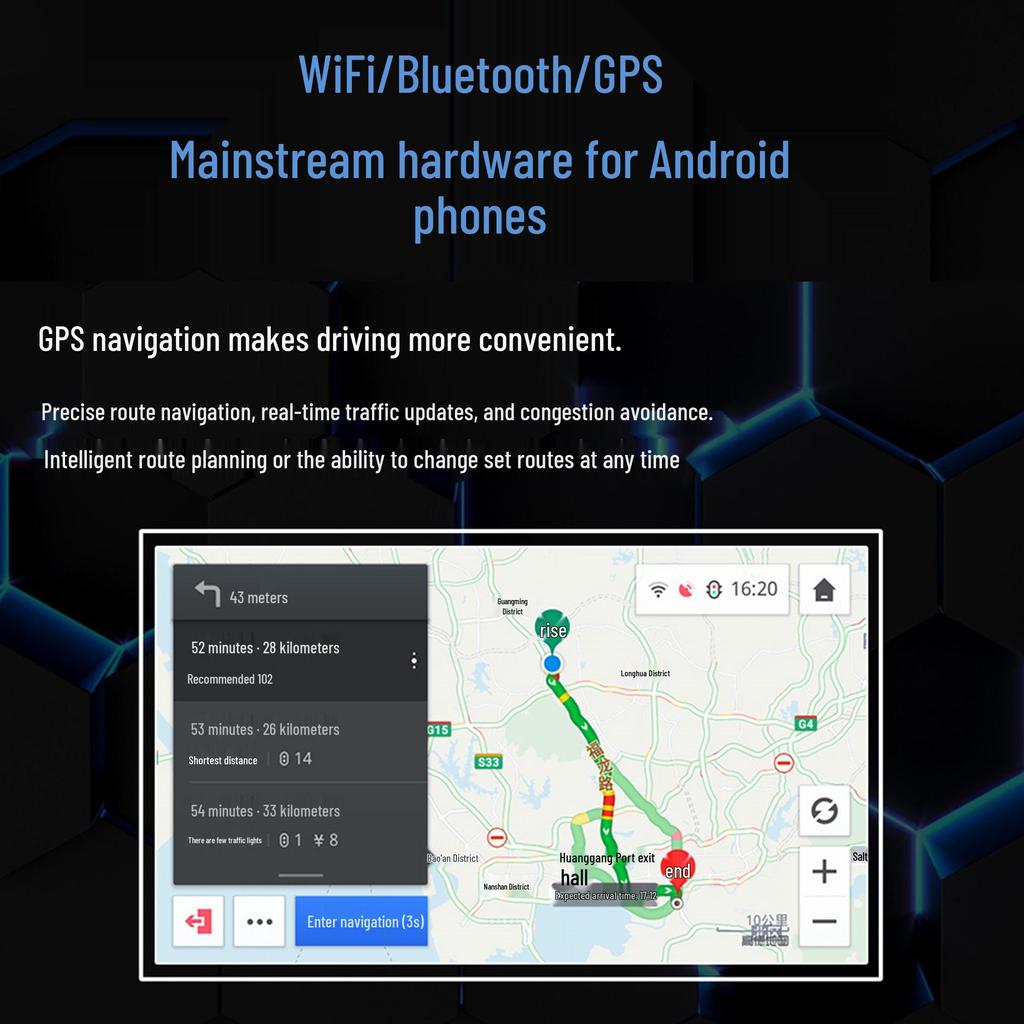 7" Dual-Chip Auto Bluetooth MP5 mit Android Auto, Wireless CarPlay und GPS-Navigation