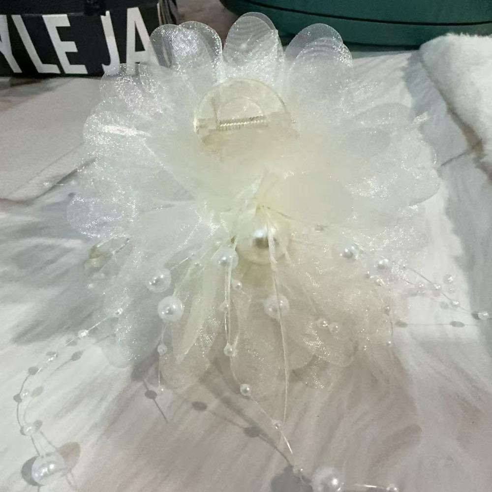 

Peony Flower Grasping Clip Plastic Hair Accessories Elegant Crab Hair Clips Girl 11cm