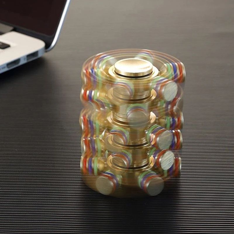 Metal Hand Spinner 6 Arm Decompression Toy Fidgets For Adults Kids EDC Gadgets Anxiety Stress Antiestres Juguete Ansiedad