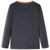T-shirt enfants à manches longues anthracite 92/104/116/128/140