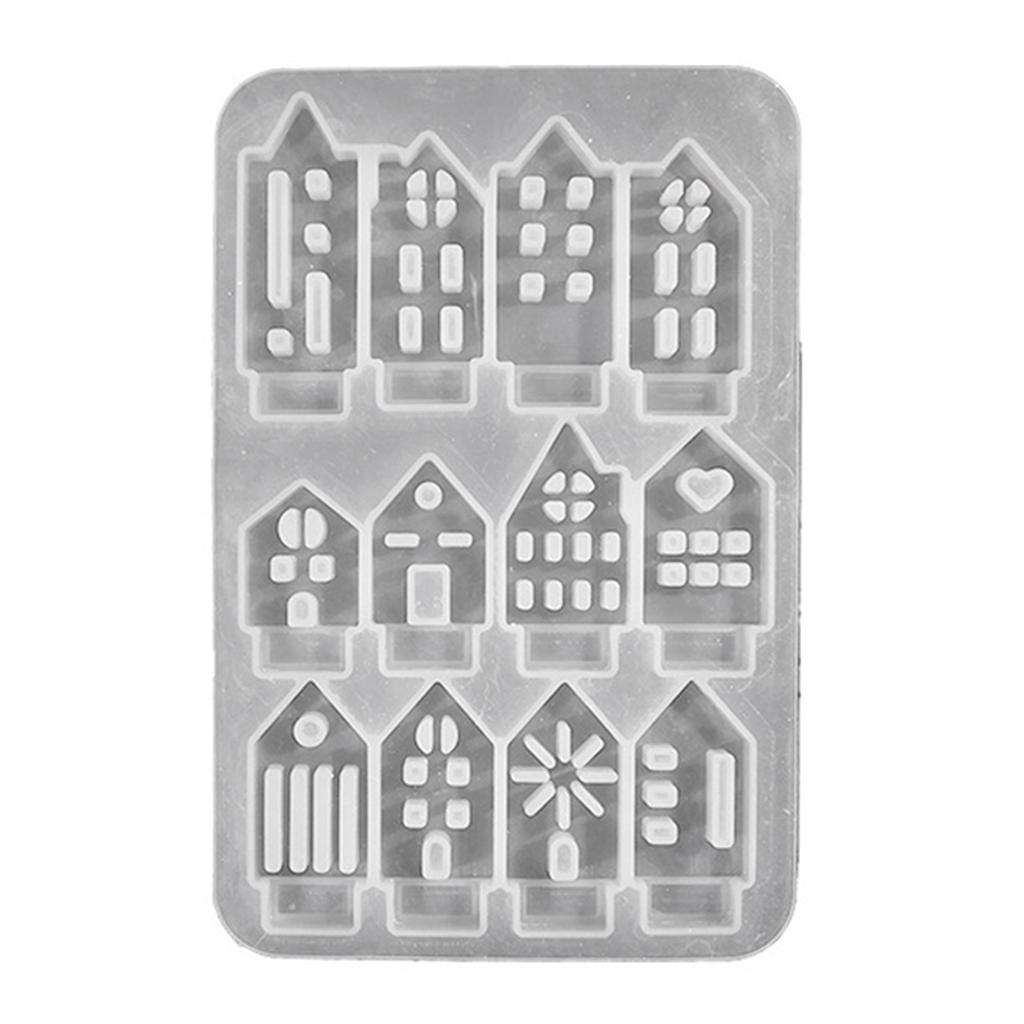 Aushöhlen Haus Kerzenständer Form Silikon Kerzenhalter Form Leicht zu Entformen Aromatherapieform Gips Heimschmuck