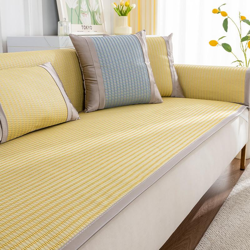 Letní podložka Pohovka Polštář Chladící podložka na léto Letní Polštář Ledová Hedvábná Ratanová podložka Polštářek na sedák Protiskluzový potah na pohovku