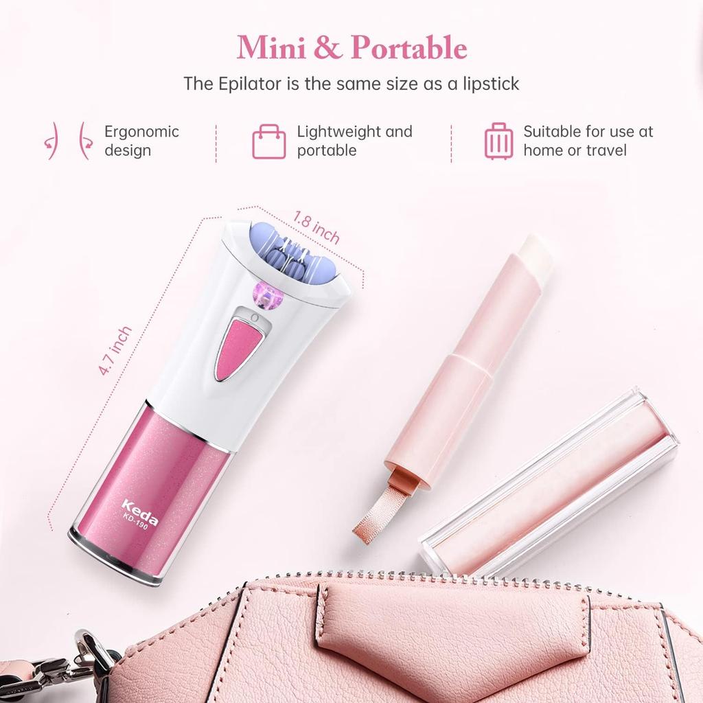 Smooth Glide Epilator for Women - Electric Facial & Body Hair Remover, Portable Bikini Trimmer