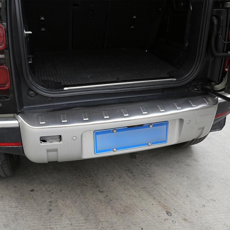Stainless Steel External Rear Bumper Guard Plate Protect Cover Trim,For Land Rover Defender 110 130 2020-2021,Car Accessories