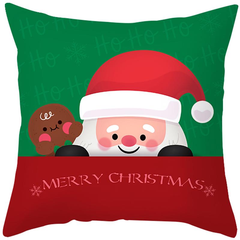Față de pernă de Crăciun Sofă Dormitor Cameră Anul Nou Decor Acasă Vesel Sărbătoare Cadou 45x45 cm