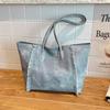 Sac fourre-tout mode grande capacité couleur unie nouveau décontracté simple pour le travail à l'épaule sous le bras pour femmes