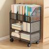 UnderDesk Storage Shelf with Wheels, Mobile Bookshelf for Office or Study, Multilayer Organizer
