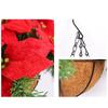 Artificial Poinsettia Floral Red Flowers Hanging Basket with LED Lights Christmas Hanging Basket Create Warm Atmosphere