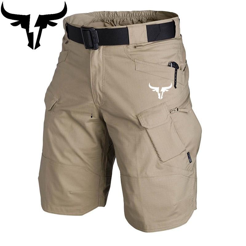 Pánské americké taktické kalhoty Slim-fit Outdoorové pracovní šortky Letní tréninkové uniformní šortky Bez pásku 2XL beige