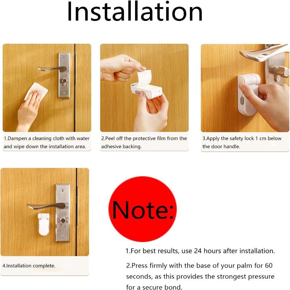 No Tools Required Child Proof Door Lock Door Knob Safety Lock Toddlers Safety
