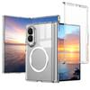 Funda Magnética Para Samsung Galaxy Z Fold 8 Ancha Protector de Pantalla Integrado de Vidrio Templado Protector de Bisagra Transparencia Cubierta Acrílica