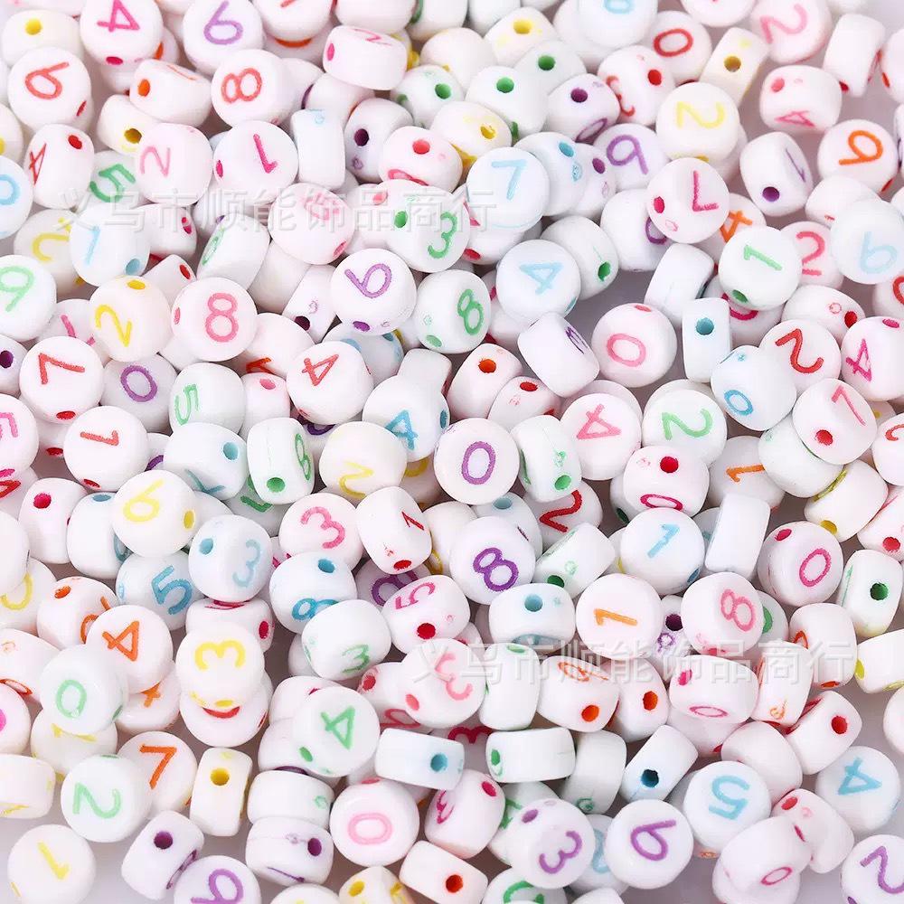 Acrylic Letter and Number Beads for Kids' DIY Jewelry and Crafts