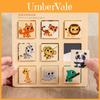 Wooden Fruit Animal Matching Board For Kids Educational Montessori Learning Toy