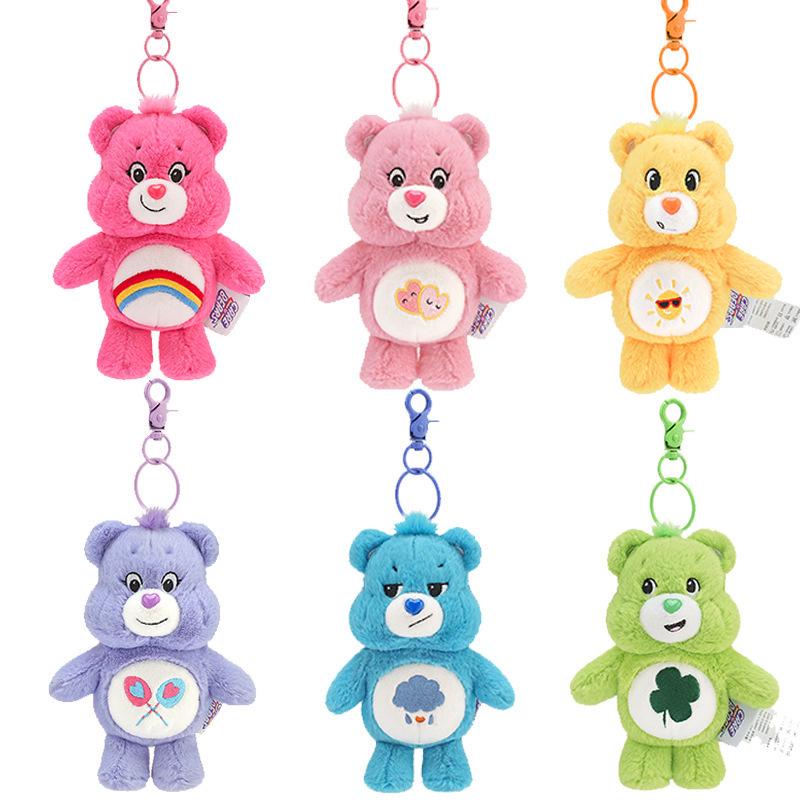 

Оригинальный брелок-подвеска Care Bears Love Bear с функцией звонка, плюшевая игрушка Authorized Edition