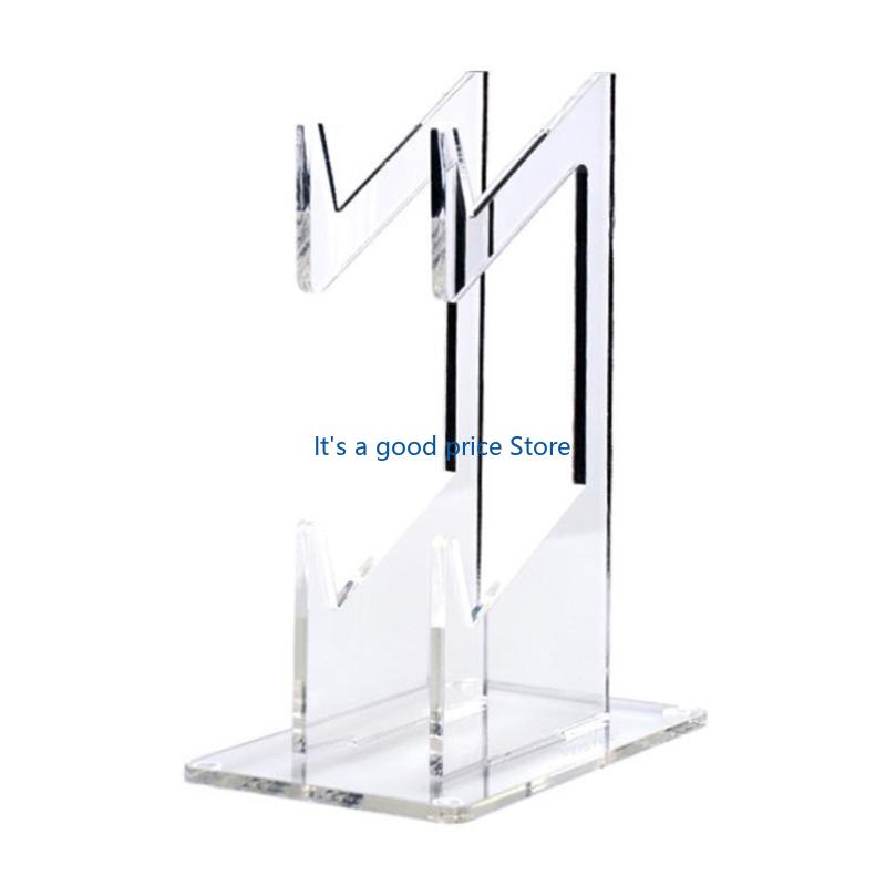 Modern Acrylic Double Controller Stand Thin Profile Design Enhances Stability Simple Installs Suitabe for Game Devices