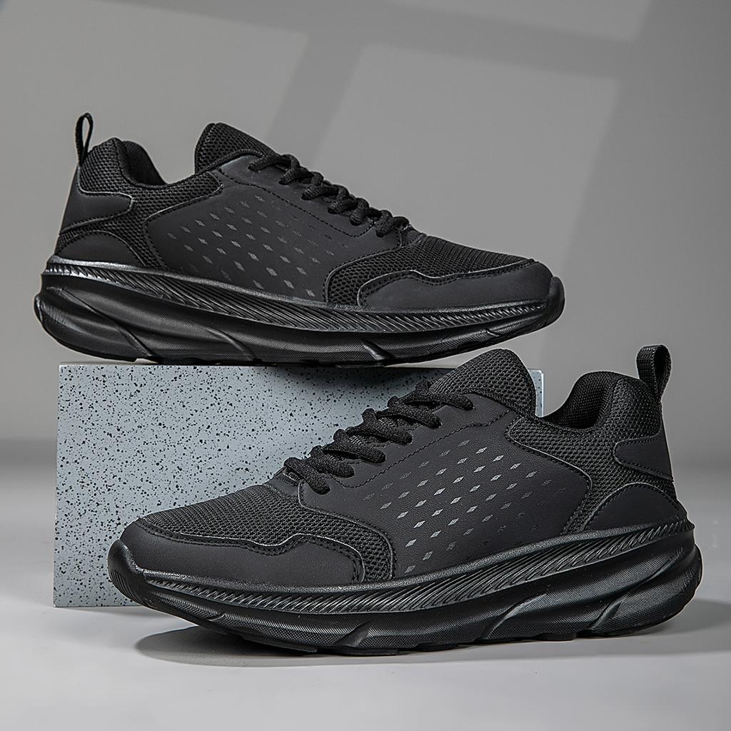 Fashion Increase Shoes Mens Leather Sports Shoes Sports Casual Shoes New Large Size Comfortable Lightweight Anti-slip Wear-resistant Man