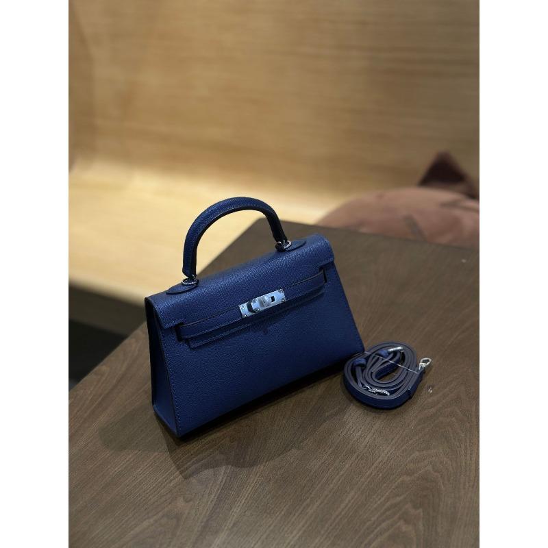 New trendy second-generation mini Kelly bag shoulder messenger bag niche contrasting handbag