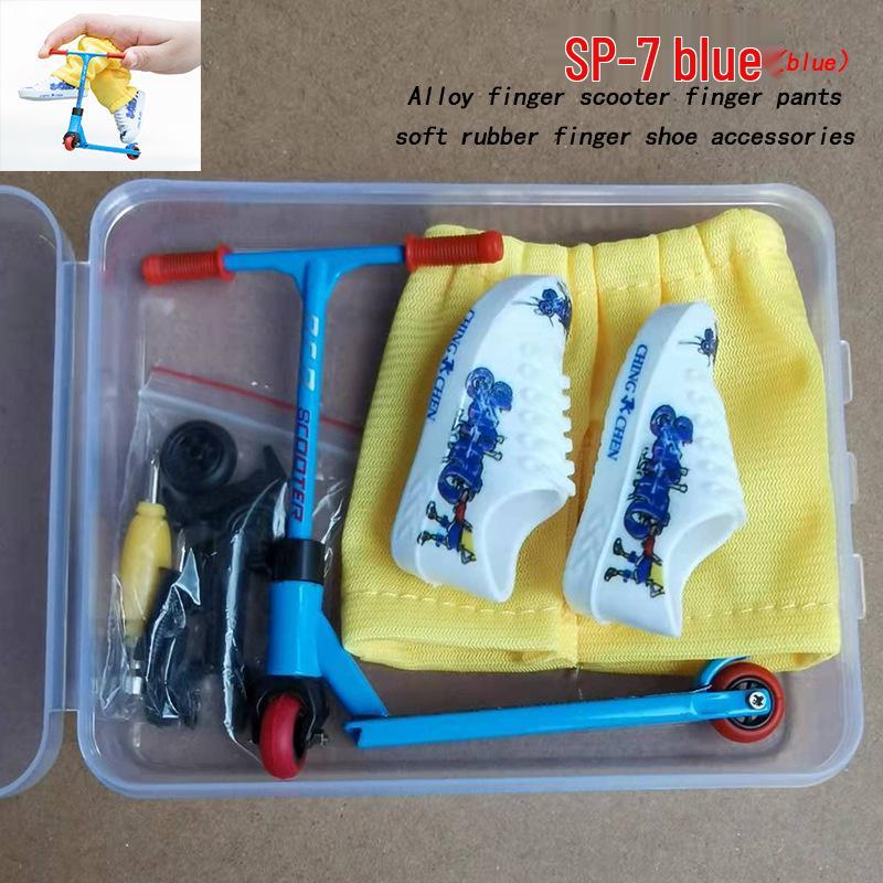 Alloy Finger Scooter Set with Finger Pants and Shoes - Toy Set for Kids