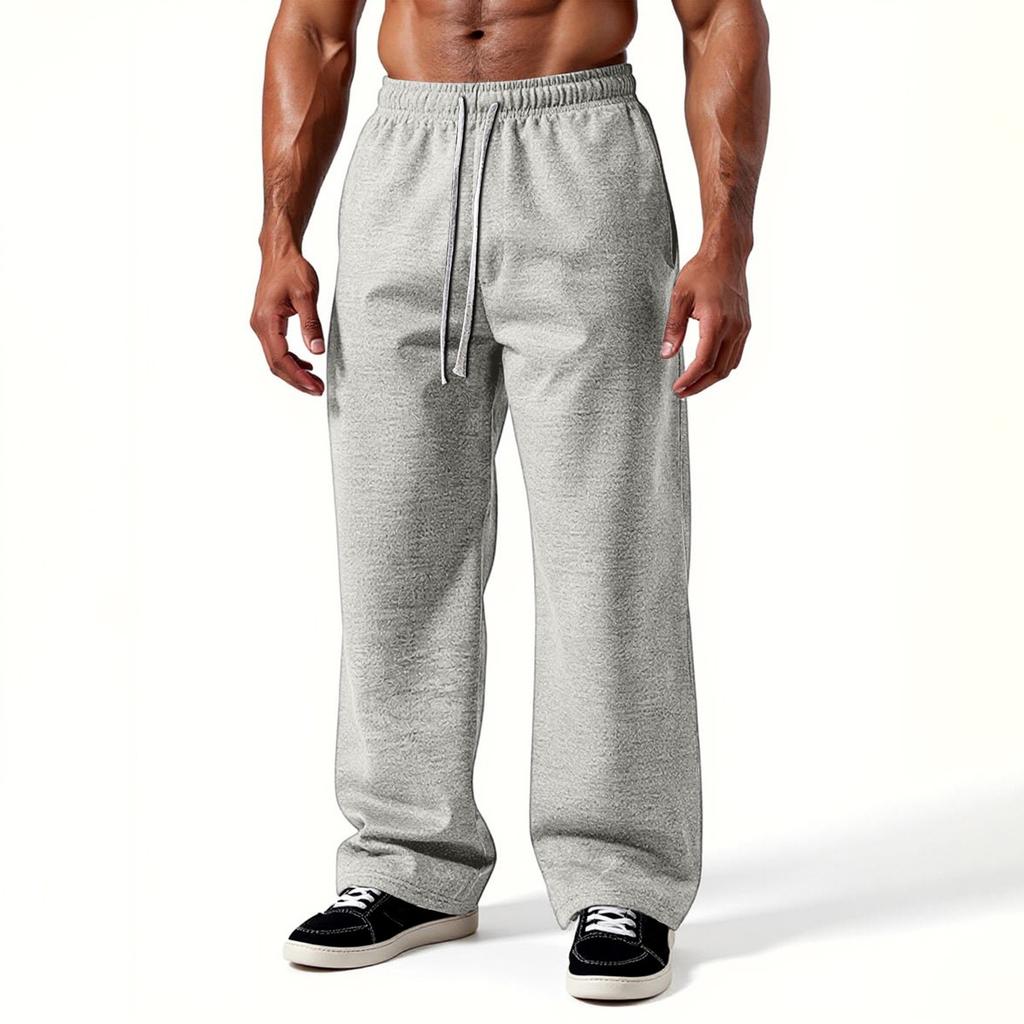 Men Outdoor Casual Loose Breathable Pants Solid Color