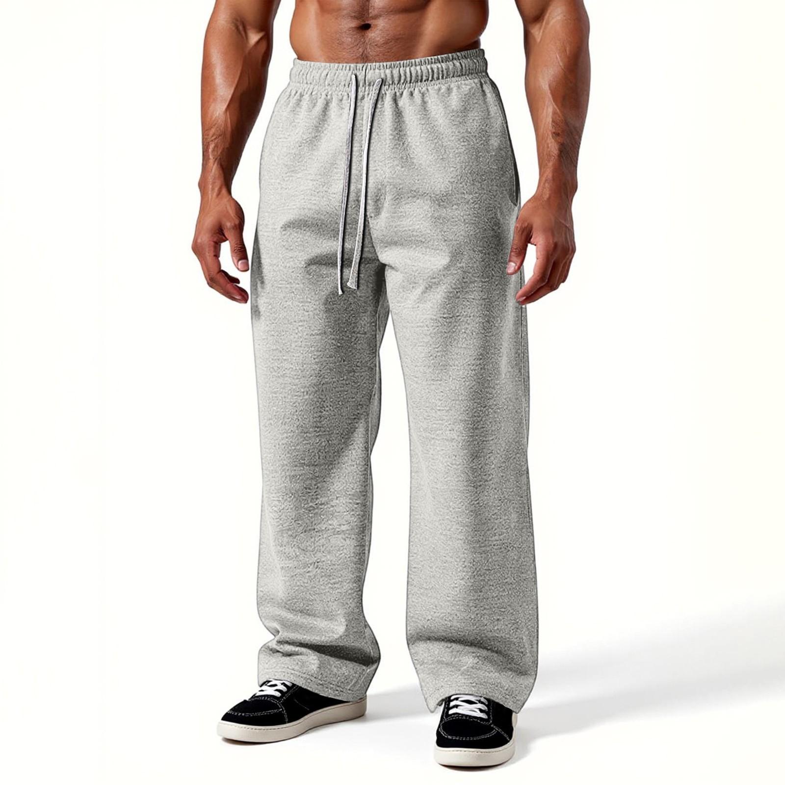 

Men Outdoor Casual Loose Breathable Pants Solid Color M