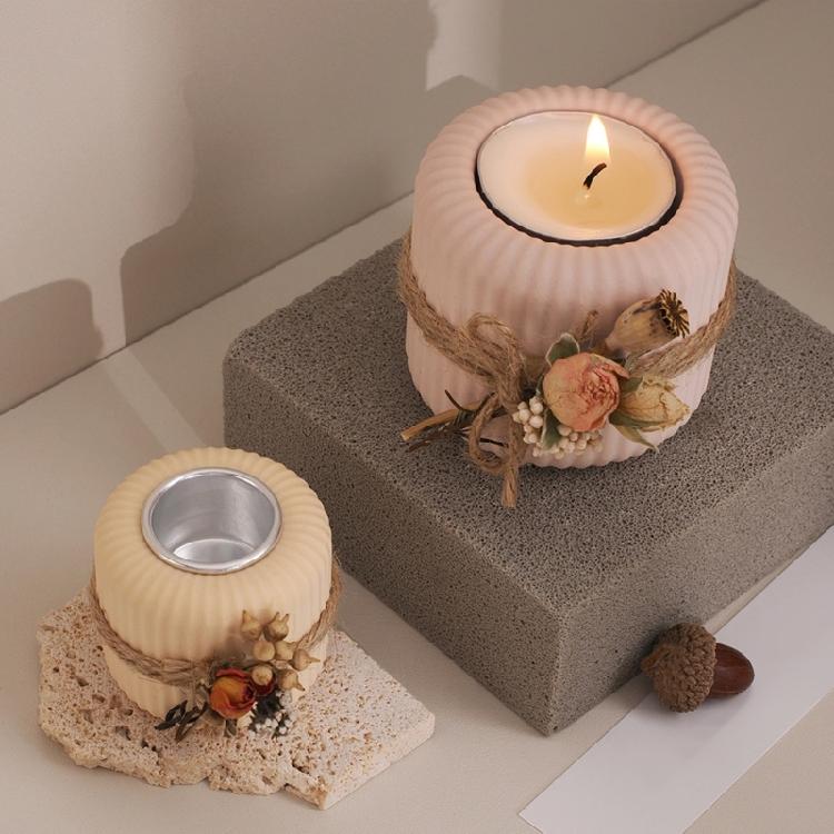 Silikon-Teelichthalter-Formen Zylinder Silikon-Kerzenständer-Form für Kerzentasse Teelichthalter Kerzenständer Dekoration