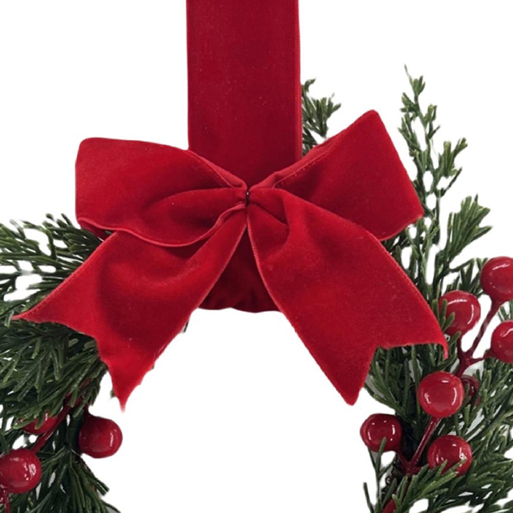 10-calowe Małe Świąteczne Wieńce na Szafki Kuchenne z Kokardą, Zewnętrzne Wieńce Świąteczne do Dekoracji Okna, Ściany, Drzwi Wejściowych