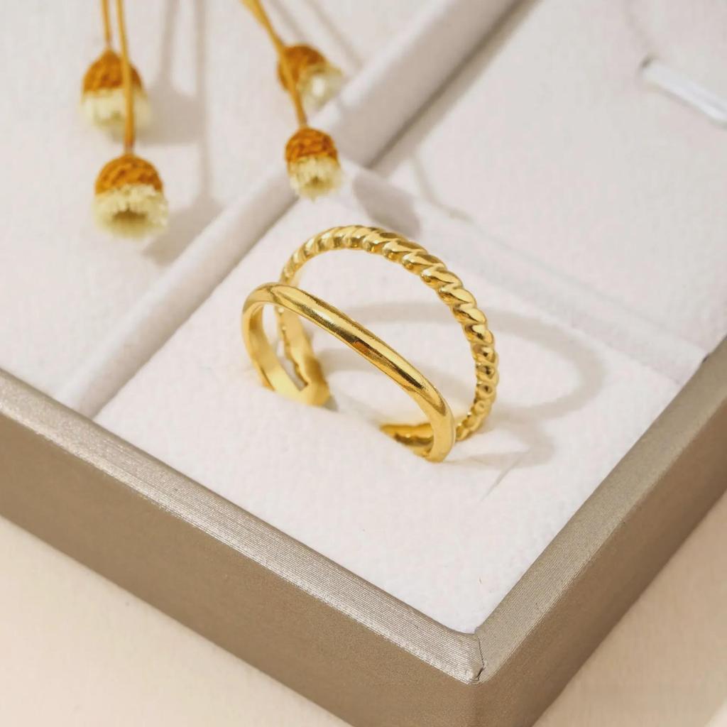 European & American Style Titanium Steel Open Ring - Fashionable, Versatile Jewelry for Women