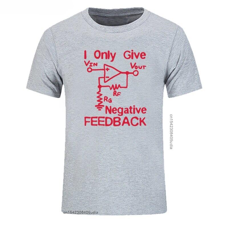 New Funny Cotton Oversized T Shirt Men Cotton Print Tee I Give Negative Feedback Computer Engineer T-Shirt New Fashion
