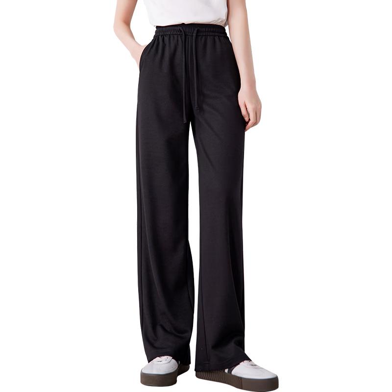 Women s Relaxed Fit Wide-Leg Drapey Pants L