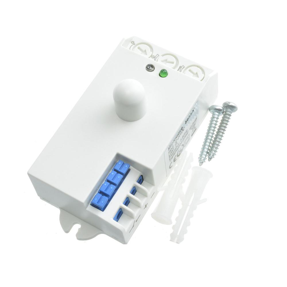 5.8GHz LED Microwave Radar Sensor Light Switch Human Body Motion Induction Sensor Controller Switch AC 220V-240V DC 12V 24V