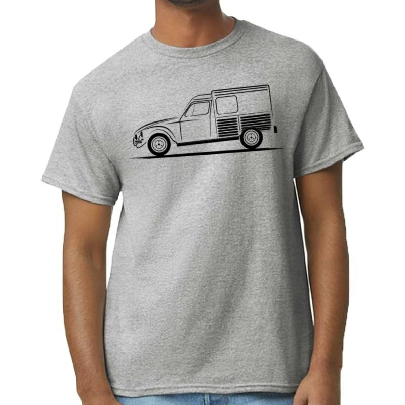 New Unisex Short Sleeve 2cn Acadiane And 2cv French Spirit Tshirt Hip Hop Boy Casual Telegend Old Car Sport T