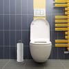 Zwei freistehende Toilettenpapierrollenhalter zur Aufbewahrung für Bad und Küche (Silber)