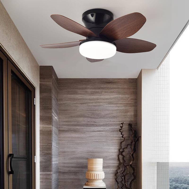 Japanese-Style Silent Ceiling Fan Light for Bedrooms, Dining, and Living Rooms - Modern Adjustable Pendant Design
