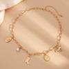 Trend Exaggerated Necklace Bracelet Fashionable Beach Style Niche Design Female Hip Hop Shell Light Collarbone Chain