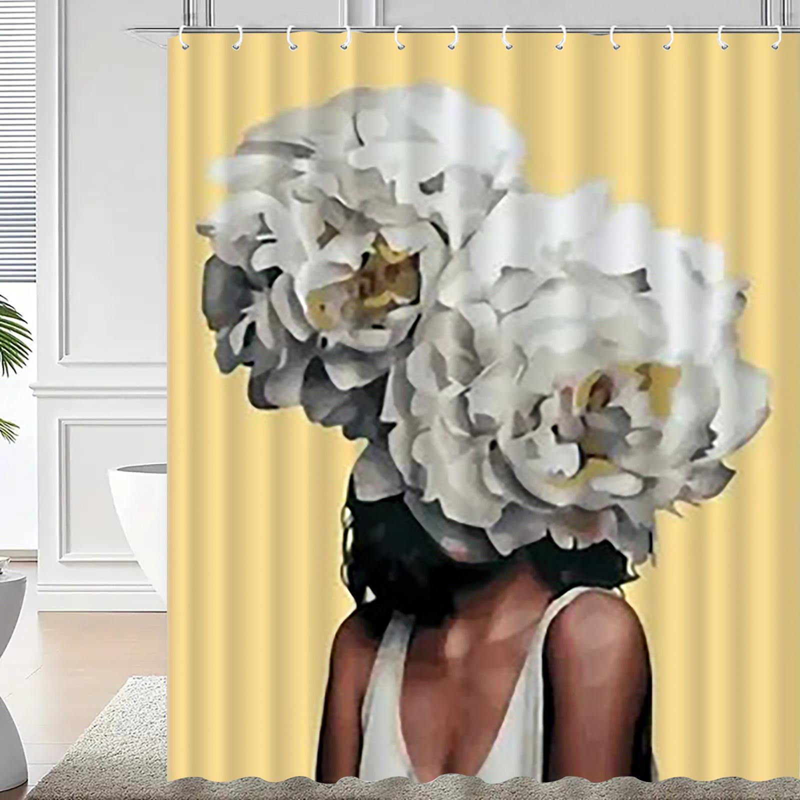 

Floral Fantasy Shower Curtain: Embrace The Unique Art Design, Soft Fabric, And Elegant Vibes For Your Stylish Bathroom W60H190(CM)-1 Pcs