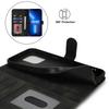 Wallet Case for iPhone 13 Pro Max/12 Pro Max Double Folded Edge Skin Touch PU Leather Flip Phone Cover