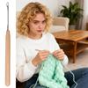 4pcs Lock Edge Crochet Hooks Metal Latch Repair Tool Stainless Steel Knitting Sewing Needles For DIY Knitting Revamping Darning