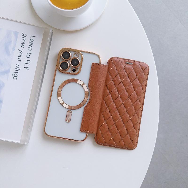 For Magsafe Card Holder Magnetic Wallet Leather PhoneCase for IPhone 16 15 14 13 12 11 Pro Max Plus Wireless Charging Book Cover