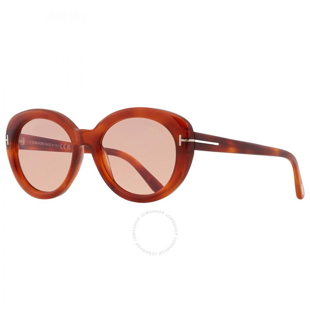 Tom Ford Lily Photochromatic Pink Oval Ladies Sunglasses Ft1009 53y 55