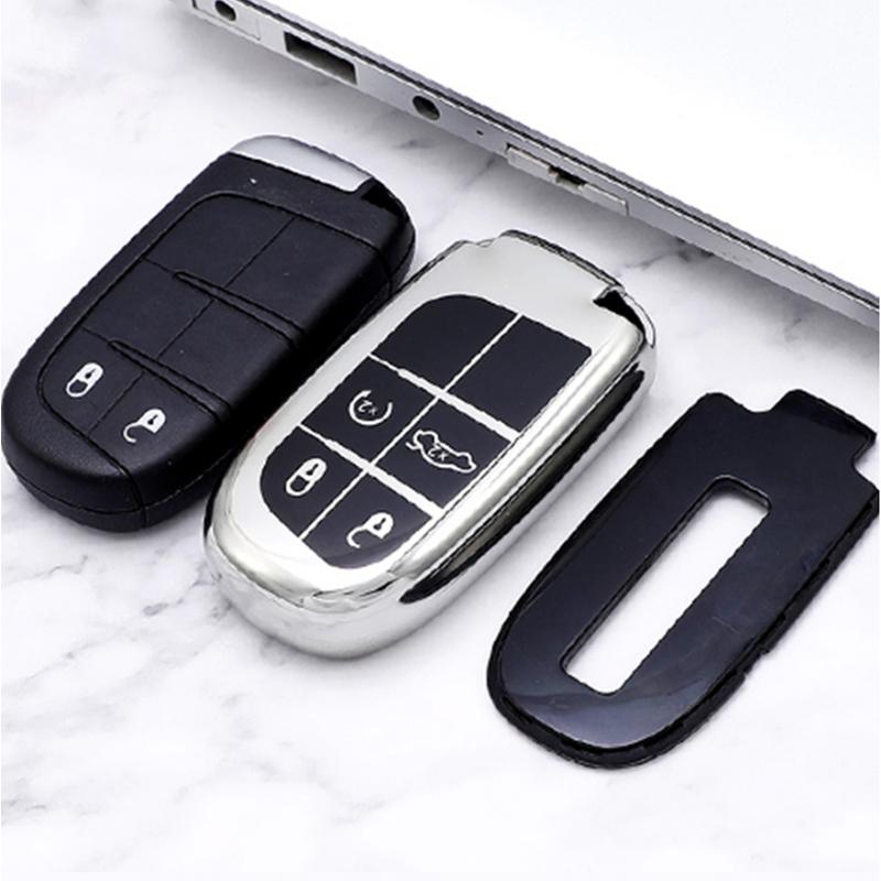 Kryt na klíč od auta 45 Tlačítkový obal Taška Fob Skořepina Držák pro Jeep Renegade Compass Grand Cherokee pro Chrysler 300C Wrangler Dodge