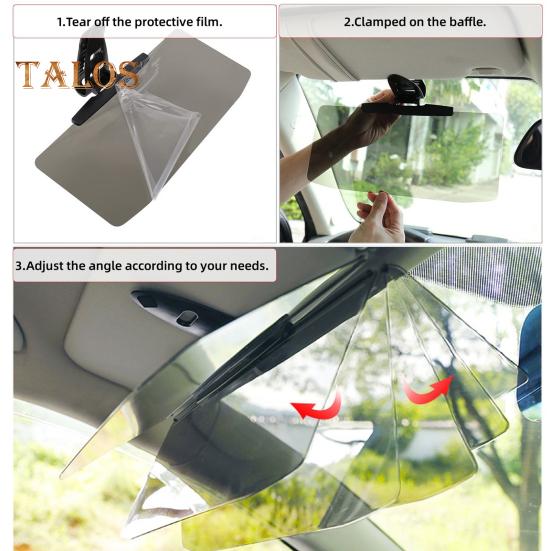 Car Sun Visor Extender Polarized Car Visor for UV Protection Anti-Glare Easy Install Adjustable Angle Universal Size Safe Driving Accessories for