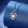 Elegant 925 Sterling Silver Heart Moonstone Necklace for Women - New Floral Style Clavicle Chain